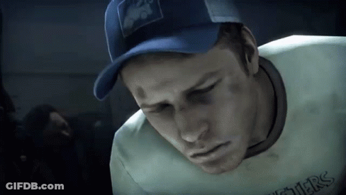 Man In Blue Hat And White Shirt Thunders GIF