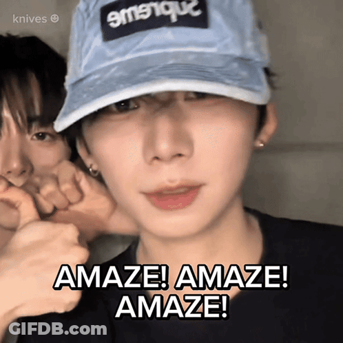 Man In Blue Hat Says Amaze Amaze Amaze GIF