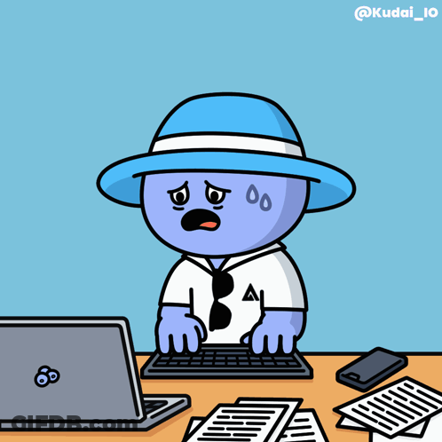 Man In Blue Hat Talking On Phone GIF