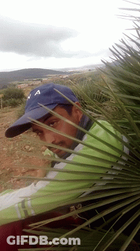 Man In Blue Hat With L GIF