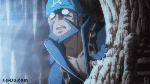 Man In Blue Hat With Letter A Standing In Cave GIF