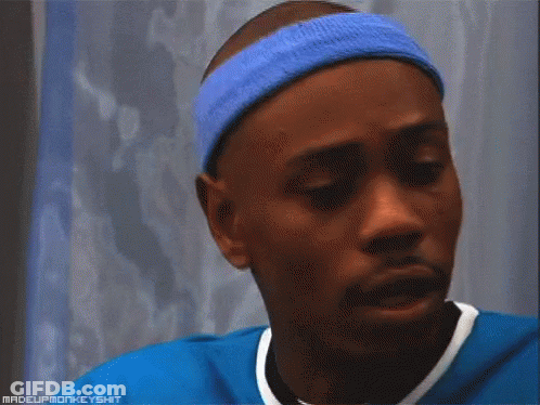 Man In Blue Headband And Blue Shirt Saying Madeupmonkeyshit GIF