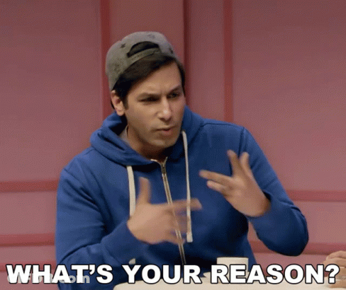 Man In Blue Hoodie And Hat What's Your Reason GIF