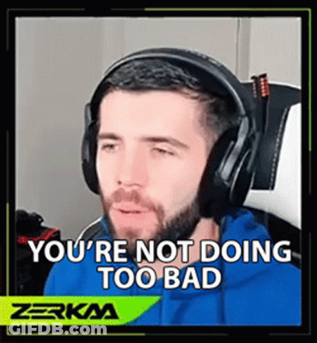 Man In Blue Hoodie And Headphones Sitting In Chair GIF