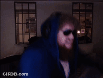 Man In Blue Hoodie And Sunglasses Dancing GIF