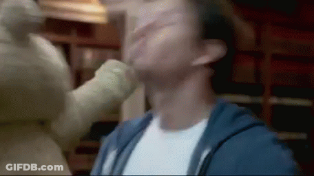 Man In Blue Hoodie Getting Punch GIF