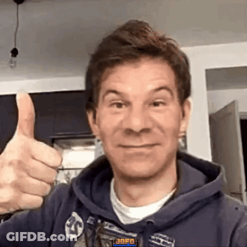 Man In Blue Hoodie Giving Thumbs Up GIF