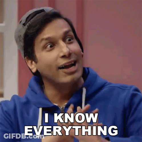 Man In Blue Hoodie Saying I Know Everything GIF