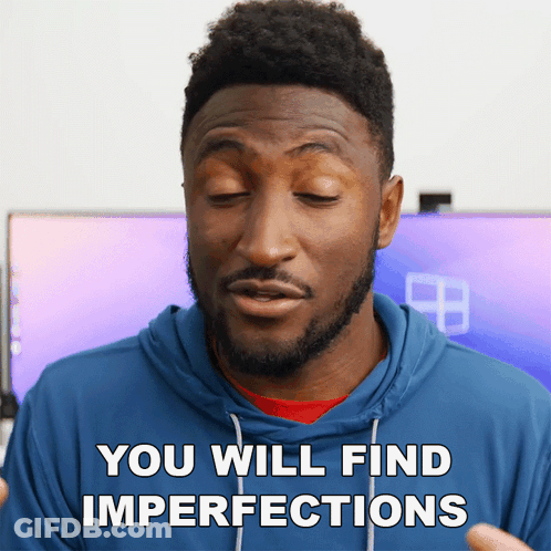 Man In Blue Hoodie Saying Imperfections GIF