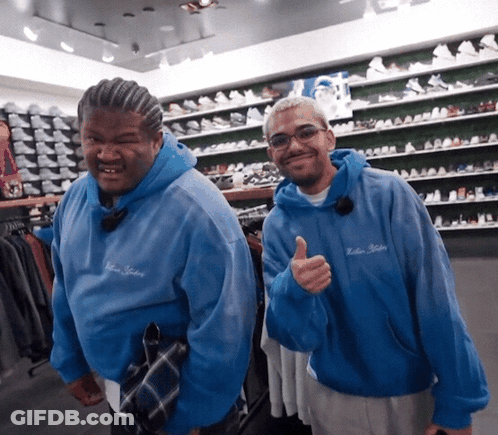 Man In Blue Hoodie Saying Killer Killers Thumbs Up GIF