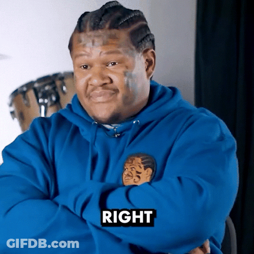 Man In Blue Hoodie Saying Right GIF