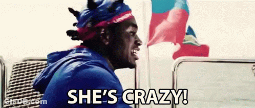 Man In Blue Hoodie Saying She's Crazy GIF