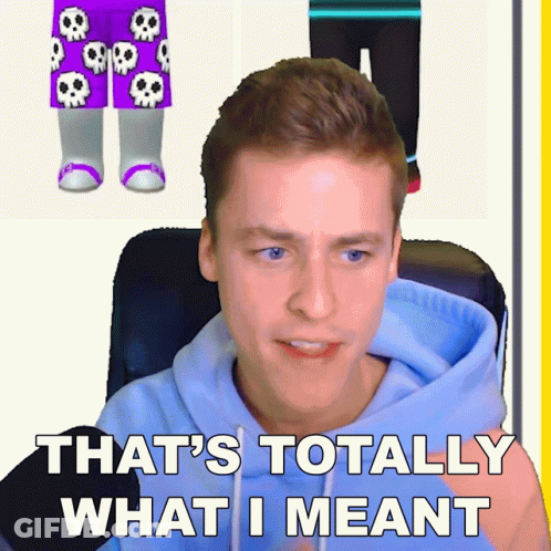 Man In Blue Hoodie Saying Totally What I Meant GIF
