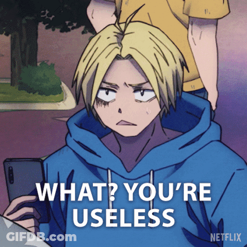 Man In Blue Hoodie Saying What You're Useless GIF