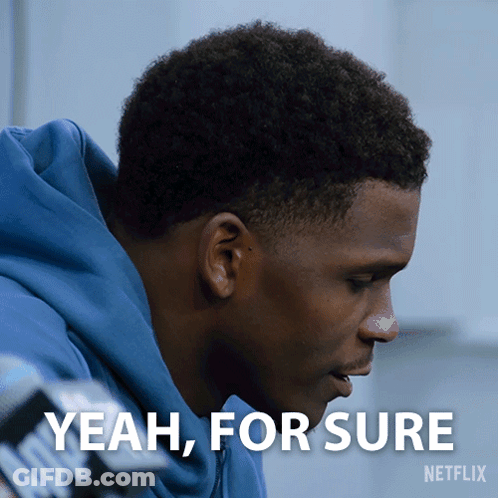 Man In Blue Hoodie Saying Yeah For Sure GIF