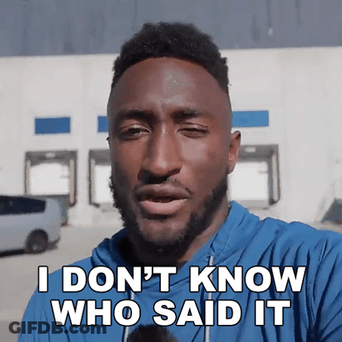 Man In Blue Hoodie Says I Don't Know Who Said It GIF