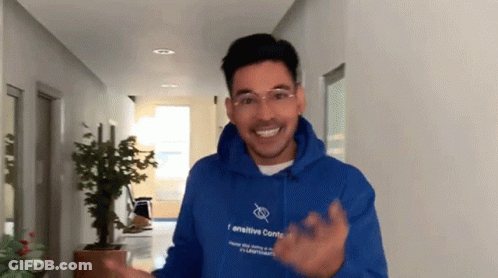 Man In Blue Hoodie Sensitive Control GIF