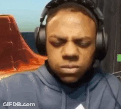 Man In Blue Hoodie Wearing Headphones GIF