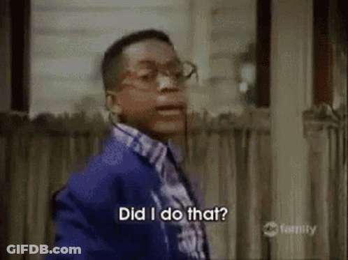 Man In Blue Jacket And Tie Asking Did I Do That GIF