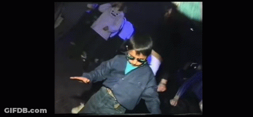 Man In Blue Jacket Dancing GIF