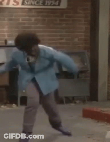 Man In Blue Jacket Dancing GIF
