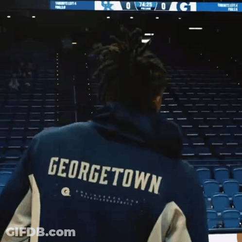 Man In Blue Jacket Georgetown GIF