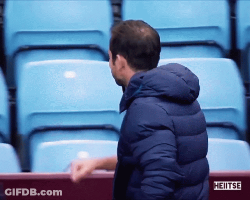Man In Blue Jacket In Stadium Heitse GIF