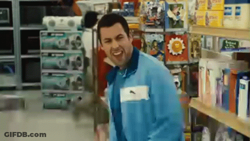 Man In Blue Jacket Making Funny Face GIF