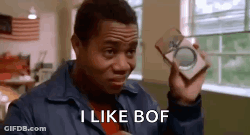 Man In Blue Jacket Saying I Like Bof GIF