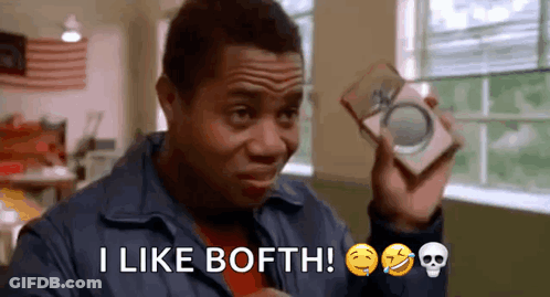 Man In Blue Jacket Saying I Like Bofh GIF