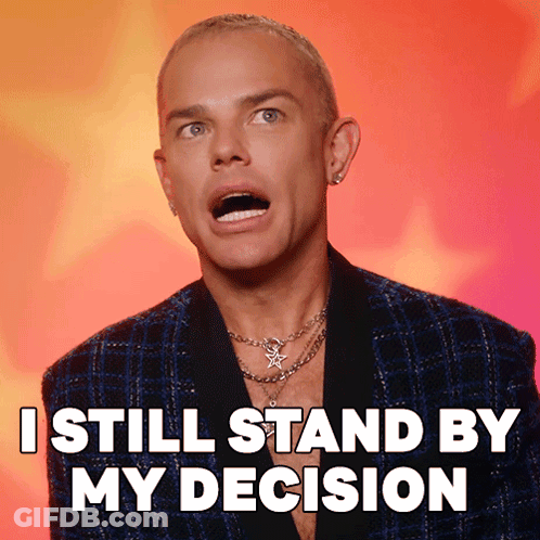 Man In Blue Jacket Saying I Still Stand By My Decision GIF