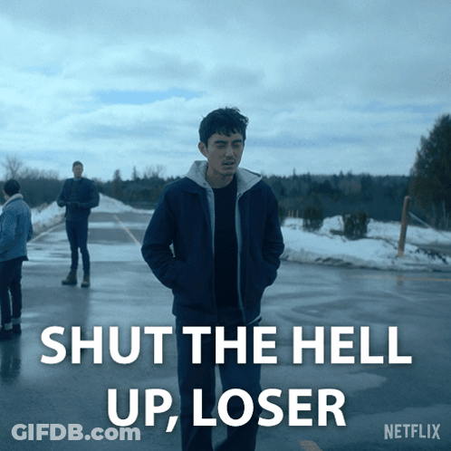 Man In Blue Jacket Saying Shut The Hell Up GIF
