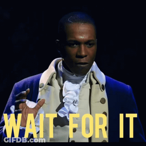 Man In Blue Jacket Saying Wait For It GIF