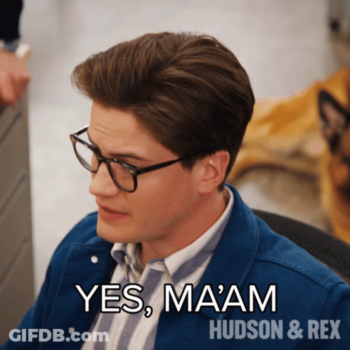 Man In Blue Jacket Saying Yes Ma'am GIF