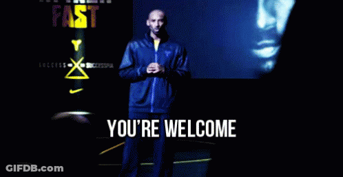 Man In Blue Jacket Saying Youre Welcome GIF
