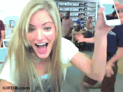 Man In Blue Jacket Taking Photo GIF