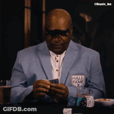 Man In Blue Jacket With Hall Of Fame Patch GIF