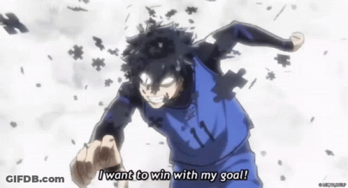 Man In Blue Jersey 11 Says I Want To Win With My Goal GIF