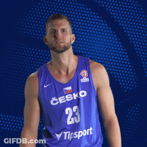 Man In Blue Jersey Czecho 23 Tipsport GIF