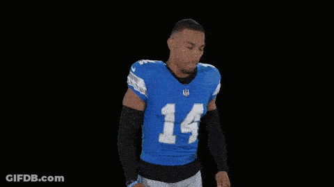 Man In Blue Jersey Number 14 GIF