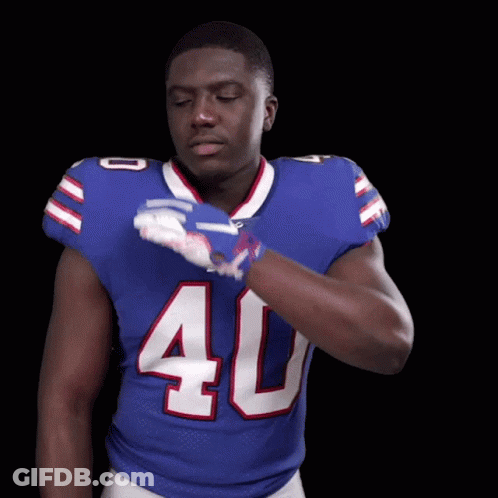 Man In Blue Jersey Number 40 GIF