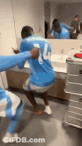 Man In Blue Jersey Number 44 GIF