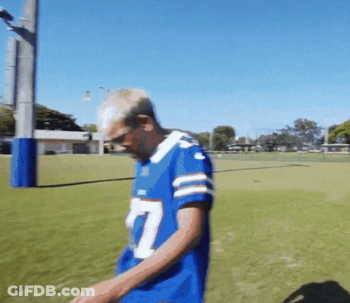 Man In Blue Jersey Number 7 GIF