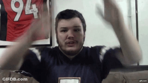 Man In Blue Jersey Number 94 GIF