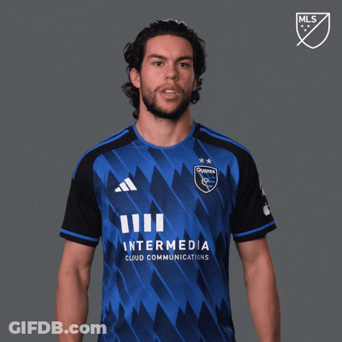 Man In Blue Jersey Saying Lets Go GIF