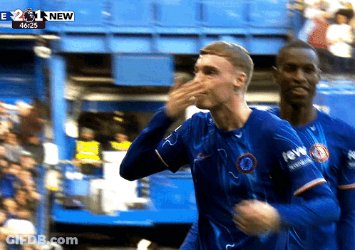 Man In Blue Jersey Saying New GIF