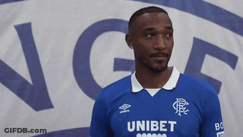 Man In Blue Jersey Saying Unibet GIF