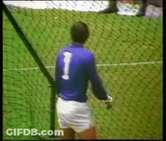 Man In Blue Jersey With Number 1 GIF