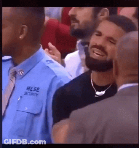 Man In Blue MLSE Security Shirt GIF