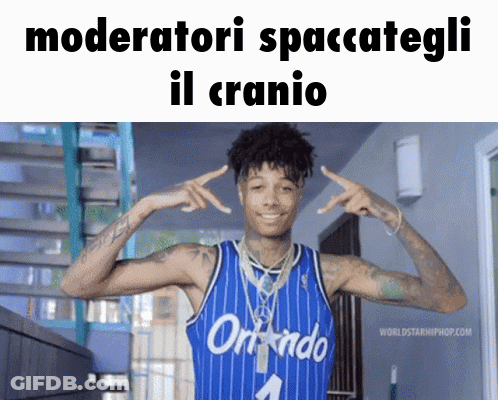 Man In Blue Orlando Jersey Pointing At Head GIF
